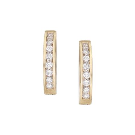 white mini chanel huggies|Earrings .